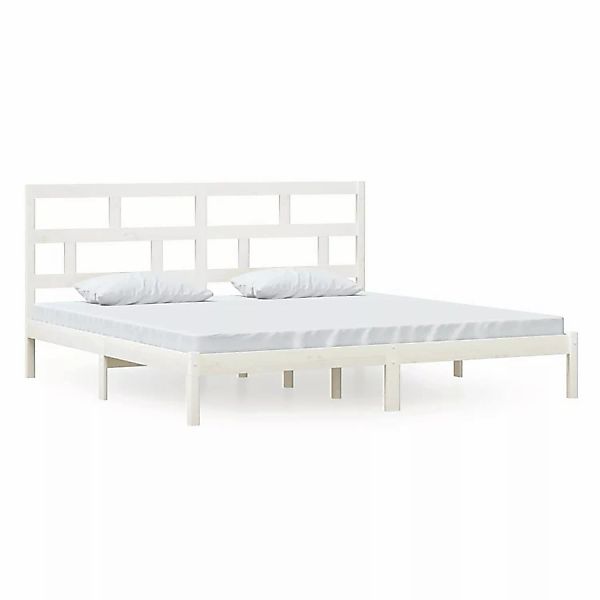 Vidaxl Massivholzbett Weiß Kiefer 200x200 Cm günstig online kaufen