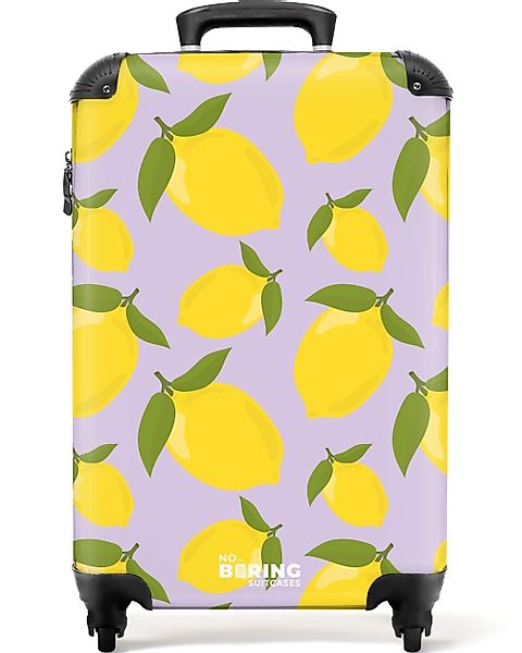 NoBoringSuitcases.com© Hartschalen-Trolley Pastellviolett mit Zitronen 55x3 günstig online kaufen