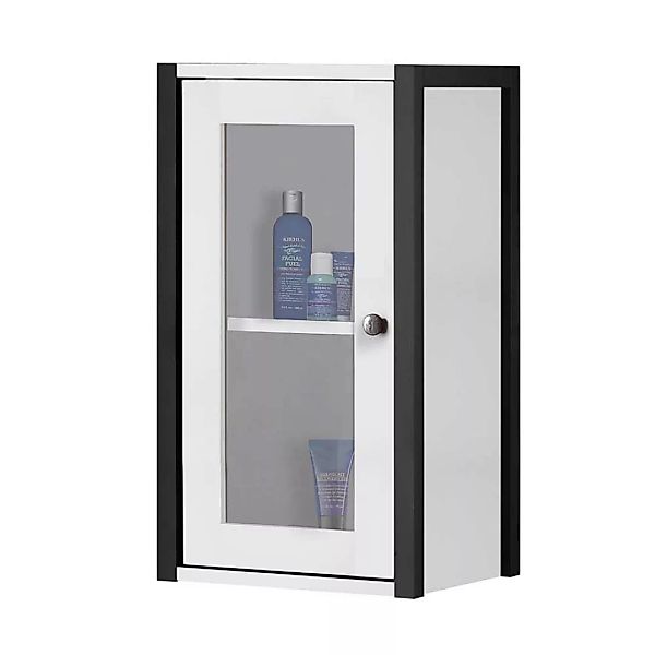 Badhängeschrank in Schwarz und Weiß 60 cm hoch günstig online kaufen
