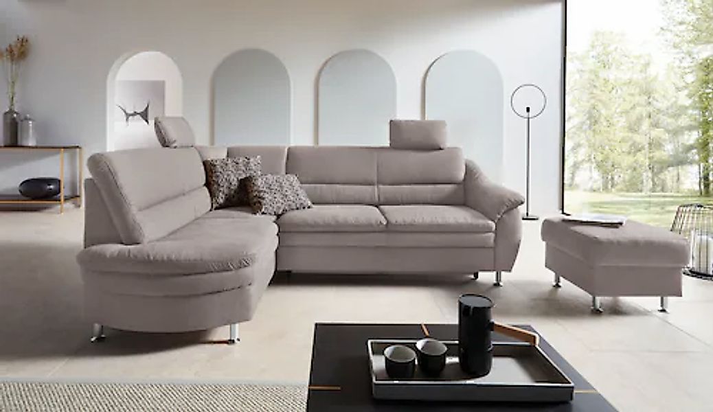 Home affaire Ecksofa »Cardoso L-Form« Federkern, wahlweise mit Bett, Schubk günstig online kaufen