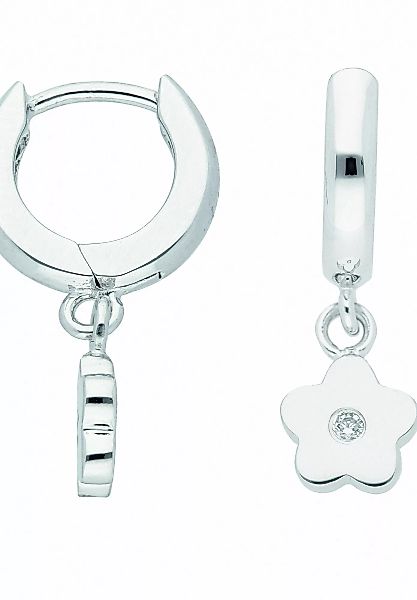 Adelia´s Paar Ohrhänger "925 Silber Ohrringe Creolen Blüte Ø 11,9 mm", mit günstig online kaufen