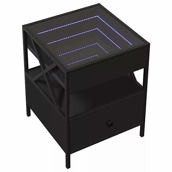 vidaXL Couchtisch mit Infinity-LED Schwarz 40x40x51 cm 847717 günstig online kaufen