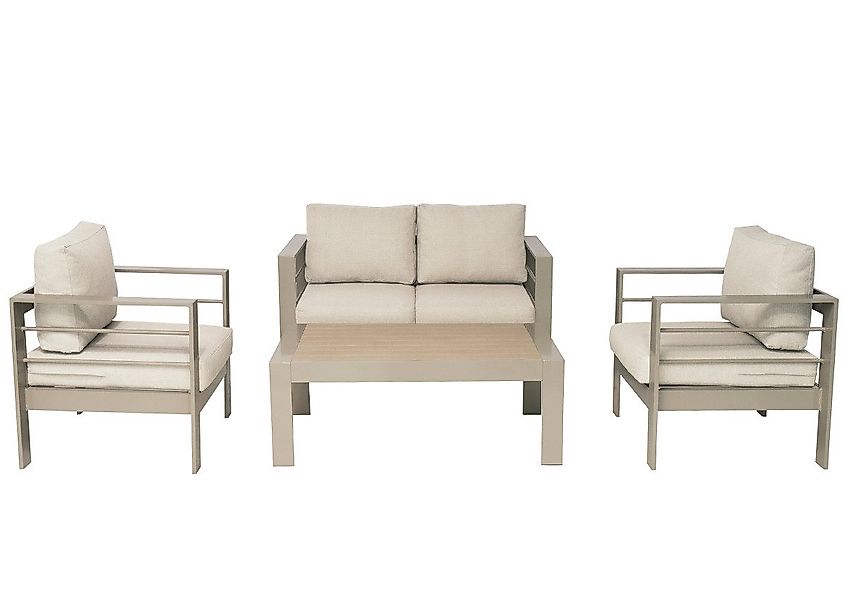 MeXo Gartenlounge-Set Aluminium Balkonmöbel Set 4 günstig online kaufen