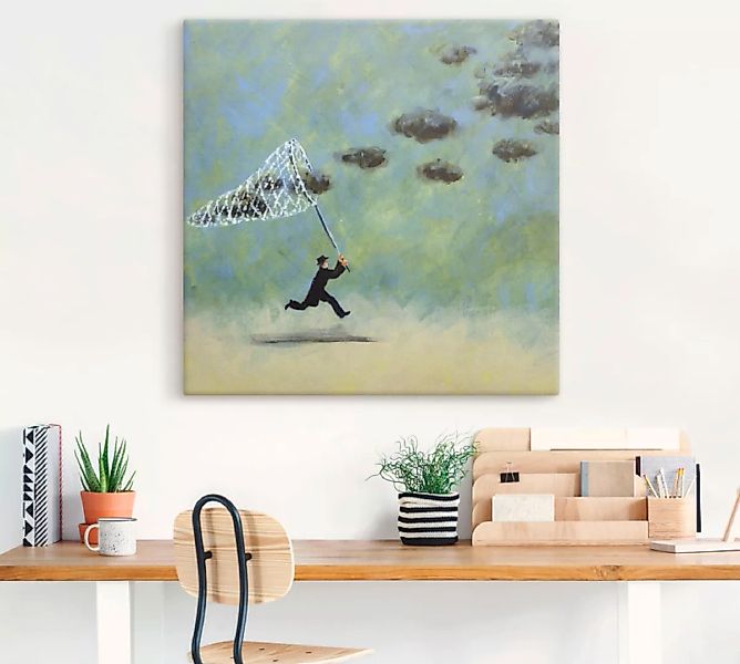 Artland Wandbild "Wolkenfänger", Mann, (1 St.), als Leinwandbild, Poster, W günstig online kaufen