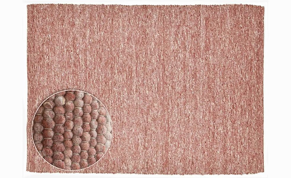THEKO Handwebteppich  Alpen ¦ rot ¦ Wolle ¦ Maße (cm): B: 40 H: 1,2 Teppich günstig online kaufen