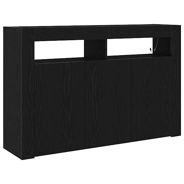 vidaXL Sideboard Schwarz Eichen-Optik 116 x 30 x 75 cm Holzwerkstoff 333388 günstig online kaufen