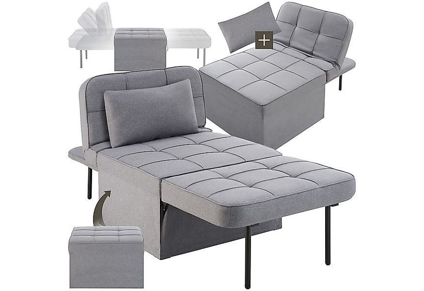 tectake Relaxsessel Schlafhocker, 4 in 1 als Hocker, Sessel, Lounger oder B günstig online kaufen