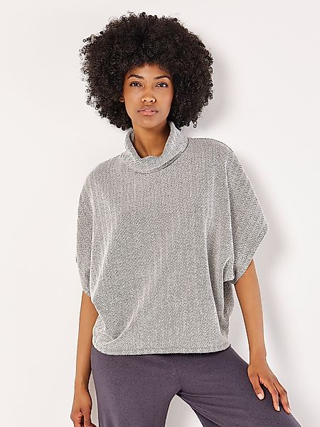 Apricot Kurzarmpullover Chevrondesign, mit Fledermausärmeln günstig online kaufen