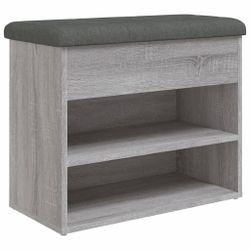 vidaXL Sitzbank Schuhbank Grau Sonoma 62x32x50 günstig online kaufen