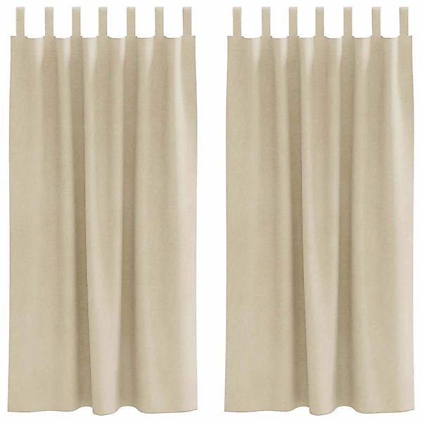 vidaXL Vorhänge 2 Stk Creme 140 x 175 cm Samt 4107189 günstig online kaufen
