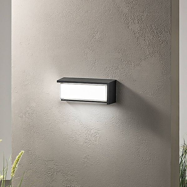 LED-Außenwandlampe BLOCK, schwarz, 32 cm Kunststoff, CCT günstig online kaufen