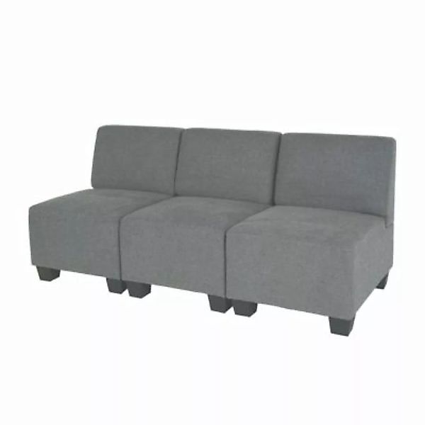 HWC Mendler Modular 3-Sitzer Sofa Lyon grau günstig online kaufen