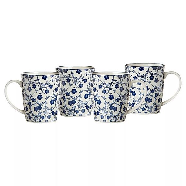 Ritzenhoff & Breker Kaffeebecher-Set Royal Sakura blau Porzellan 4 tlg. günstig online kaufen