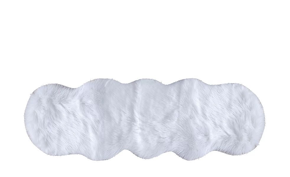 HOME STORY Kunstfell Doppelfell - weiß - Synthethische Fasern - 55 cm - Tep günstig online kaufen