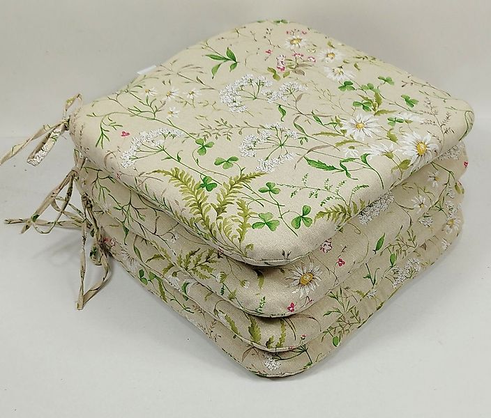 Rattani Sitzkissen Sitzkissen Stuhlkissen Billy 40 x 40 cm Berggräser, Set günstig online kaufen