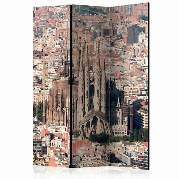 artgeist Paravent Heart of Barcelona [Room Dividers] rot/braun Gr. 135 x 17 günstig online kaufen