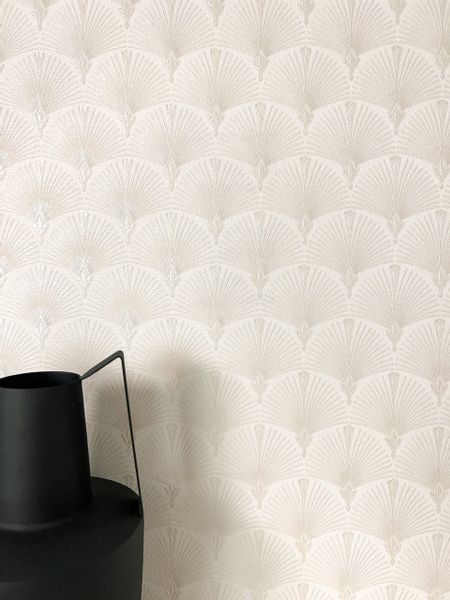 Newroom Vliestapete, Weiß Tapete Modern Fächer günstig online kaufen