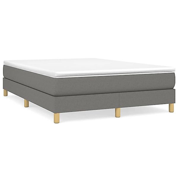 vidaXL Boxspringbett mit Matratze Dunkelgrau 140x190 cm Stoff 3144168 günstig online kaufen