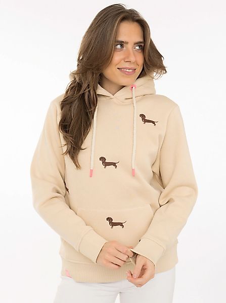 Zwillingsherz Hoodie ""Dackel all over"", gestickte Dackel auf Vorderteil, günstig online kaufen