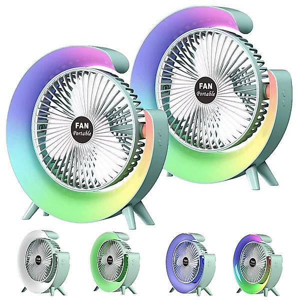 BlingBin Akku-Standventilator Schreibtischventilator, 1800 mAh USB-Tischven günstig online kaufen