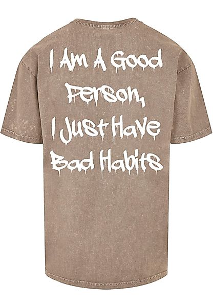 Merchcode T-Shirt "Merchcode Herren Bad Habits Acid Washed Heavy Oversized günstig online kaufen