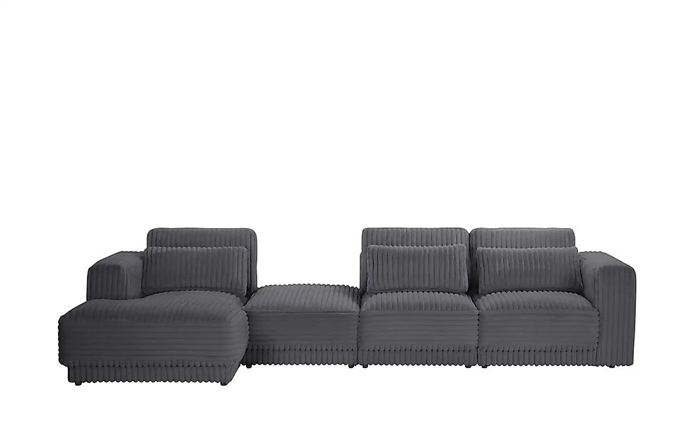 switch Ecksofa in modernem Breitcord Torrino ¦ grau ¦ Maße (cm): B: 372 H: günstig online kaufen