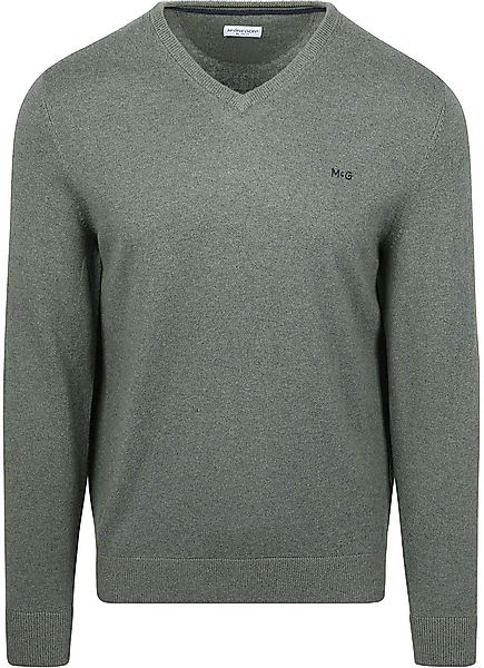 McGregor Pullover Merinowolle V-Ausschnitt Sage Grün - Größe 3XL günstig online kaufen