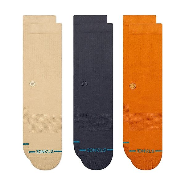 Stance 3-er Set Socken "Casual" Orange, Beige und Dunkelblau günstig online kaufen