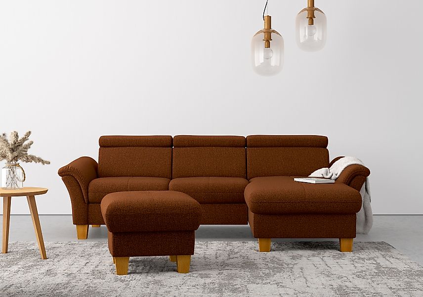 Home affaire "Lindgren L-Form" wahlweise mit Bett mit klappbaren Rollen, Ka günstig online kaufen