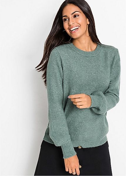 bonprix Strickpullover aus Polyacryl, Polyester, Polyamid und Elasthan, loc günstig online kaufen
