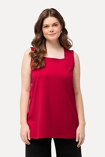 Ulla Popken Longshirt Longtop Classic Fit Carré-Ausschnitt ärmellos günstig online kaufen