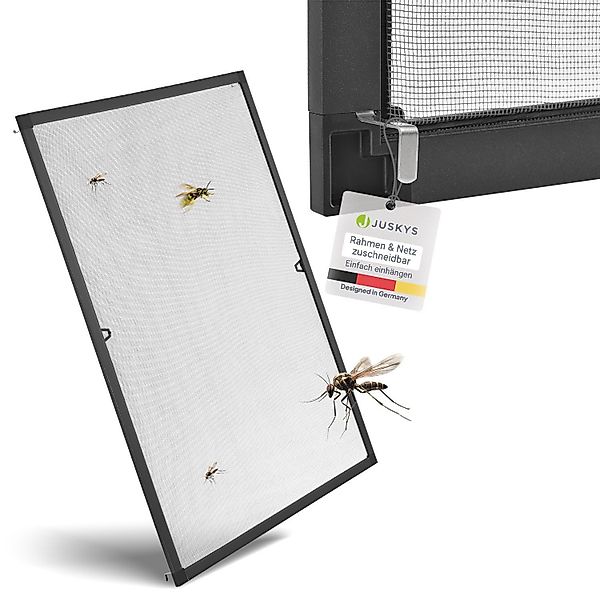 Juskys Insektenschutz-Fensterrahmen Fliegenschutzgitter, individuell kürzba günstig online kaufen