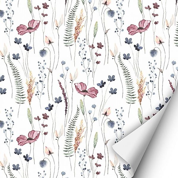 nikima Wandtattoo KF-09 selbstklebende Folie Mohnblumen günstig online kaufen