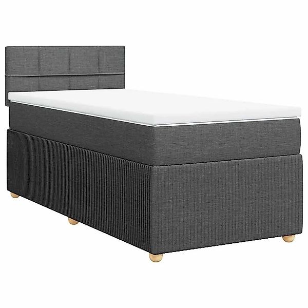 vidaXL Boxspringbett mit Matratze Dunkelgrau 100x200 cm Stoff 3287368 günstig online kaufen