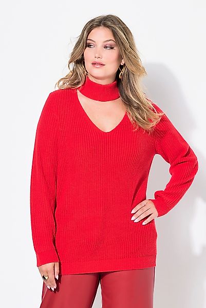 MIAMODA Strickpullover Pullover Regular Fit V-Ausschnitt günstig online kaufen
