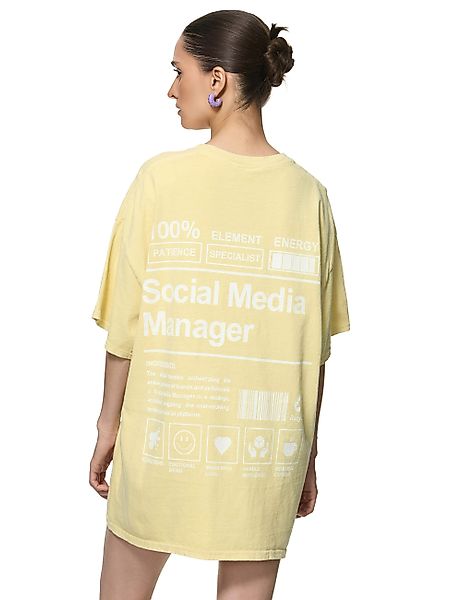 Worldclassca T-Shirt Worldclassca Oversized Print SOCIAL günstig online kaufen