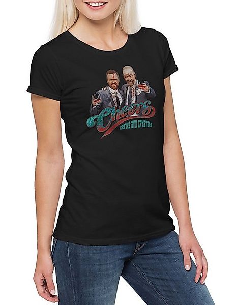 Urban Backwoods Print-Shirt Drinks & Crystals Damen T-Shirt Walter Breaking günstig online kaufen