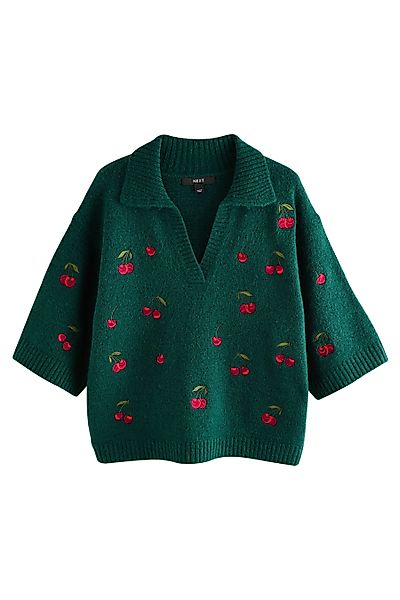 Next Polokragenpullover Polopullover, offener Kragen, halblange günstig online kaufen