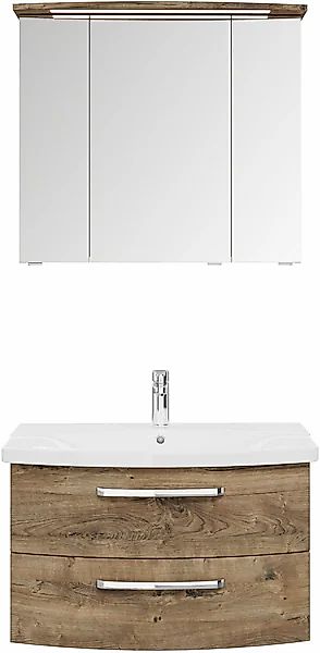 Saphir Badmöbel-Set »Serie 4010 2-teilig Keramik-Waschtisch mit LED-Spiegel günstig online kaufen