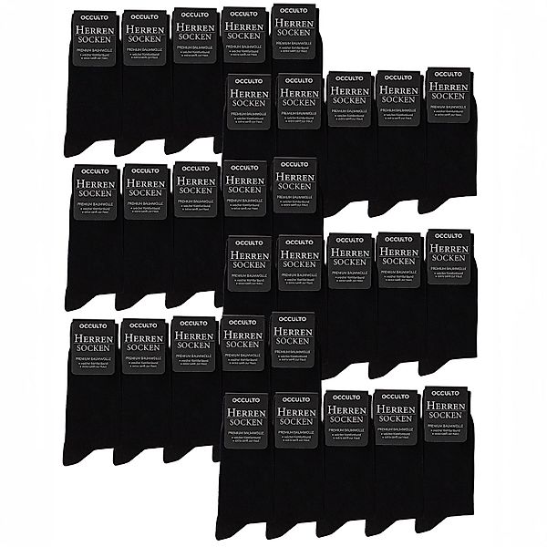 OCCULTO Businesssocken Herren Schwarze Socken 10-30er Pack (Modell: Hermann günstig online kaufen
