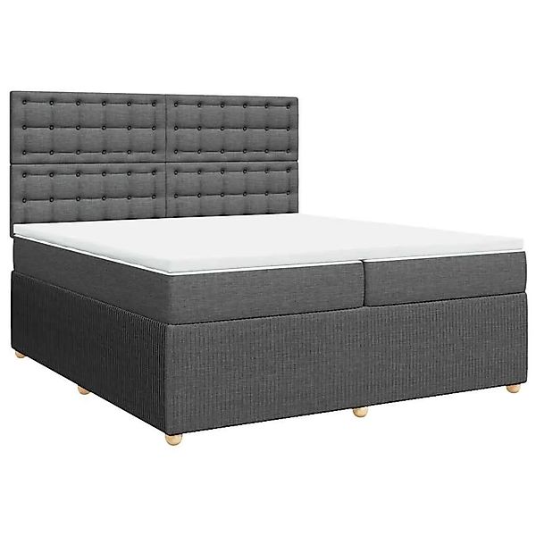 vidaXL Boxspringbett mit Matratze Dunkelgrau 200x200 cm Stoff 3292178 günstig online kaufen