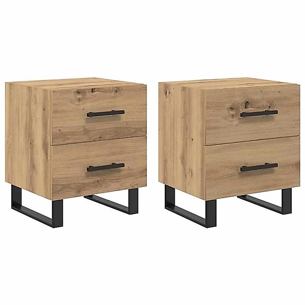 vidaXL Nachttische 2 Stk Artisan-Eiche 40 x 35 x 47,5 cm Holzwerkstoff 8820 günstig online kaufen