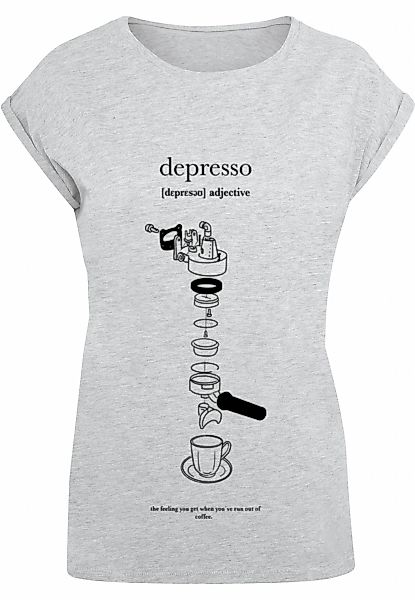 MisterTee T-Shirt "MisterTee Ladies Depresso Extended Shoulder Tee" 1 Stk. günstig online kaufen