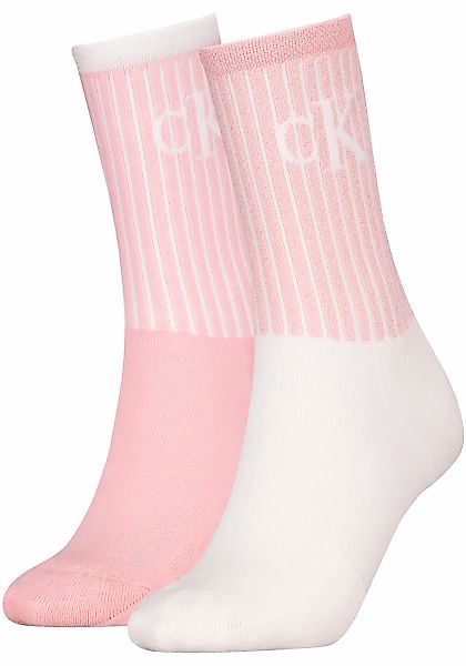 Calvin Klein Jeans "CKJ WOMEN SOCK 2P GLOSSY RIB" 2 Paar, 2 Paar tlg. mit L günstig online kaufen