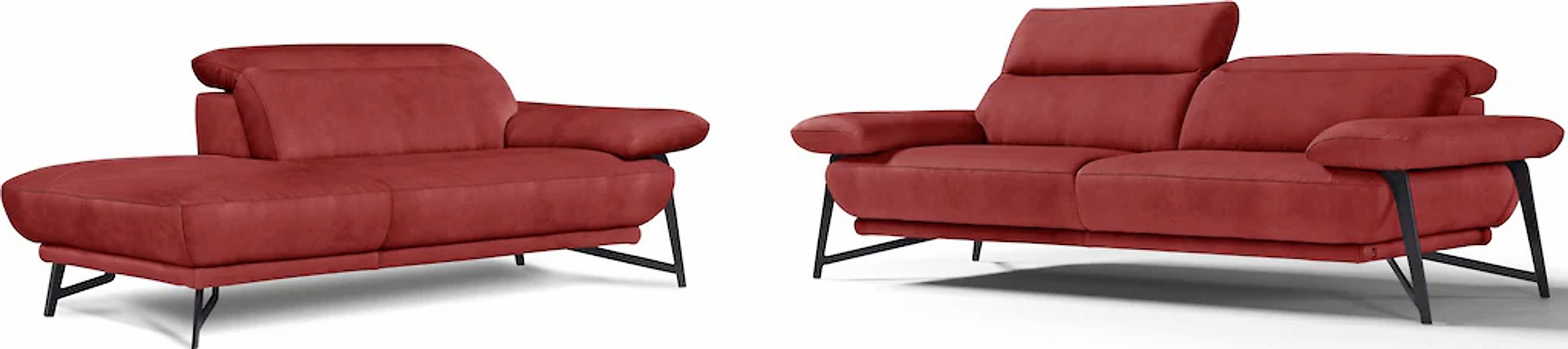 Egoitaliano Sofa "Anais, Design mit hohem Sitzkomfort, Fußfarbe schattengra günstig online kaufen