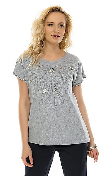 Passioni T-Shirt mit floralem Muster und günstig online kaufen