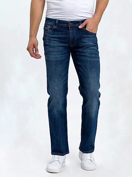 Cross Jeans Herren Jeans Antonio Relax Fit - Blau - Dark Mid Blue günstig online kaufen