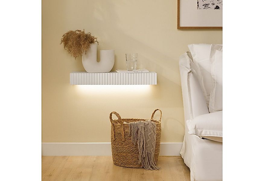 SoBuy Wandregal FHK38, Schweberegal mit Schublade & LED-Bewegungssensor-Lic günstig online kaufen