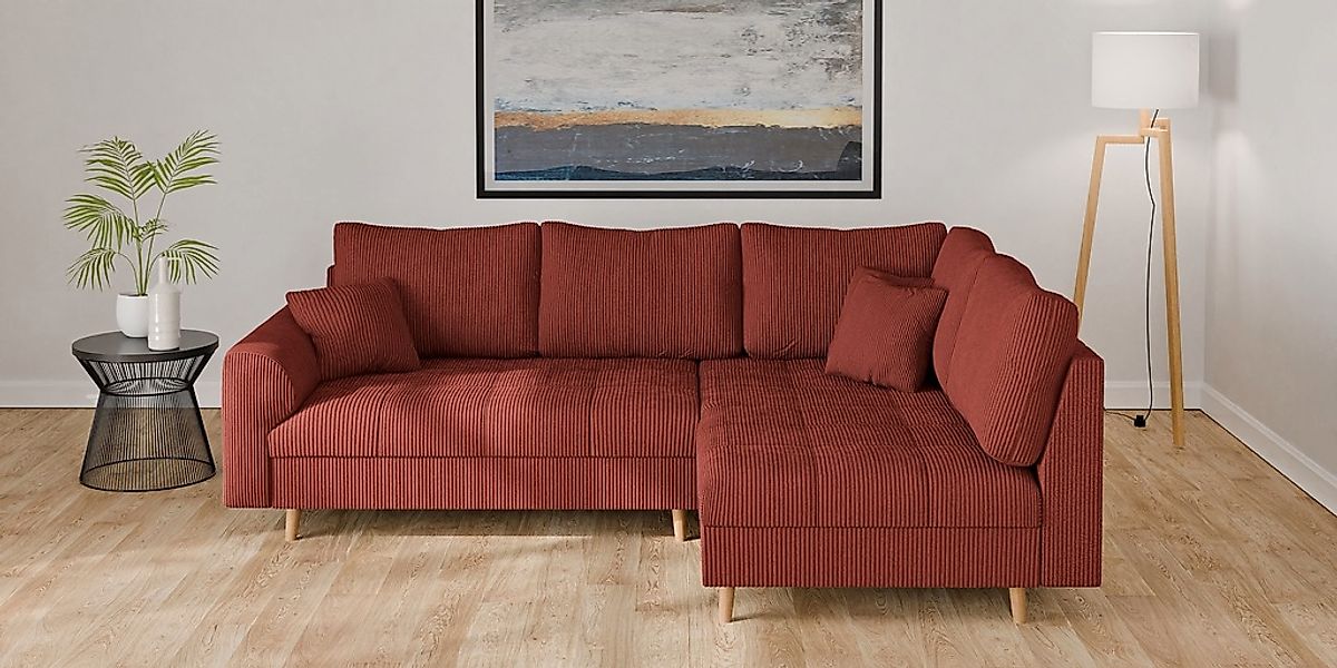 Home affaire Ecksofa "CHARRE L-Form mit Ottomane, Maße B/T/H: 231/161/81 cm günstig online kaufen