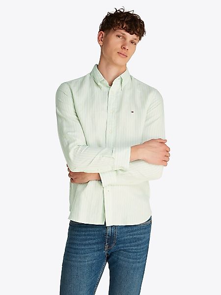 Tommy Hilfiger Langarmhemd "LINEN BLEND BOLD STRIPE", mit feinen Streifen günstig online kaufen